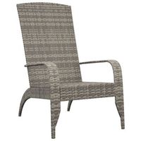 silla de jardin  silla de exterior  sillon adirondack ratan sintetico gris