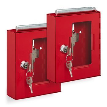 Caja Con 2 Llaves De Emergencia Rojo