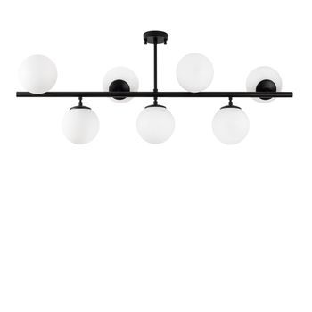 Lámpara De Techo Fazli-10526 Negro Metal Vidrio 113x40x46 Cm