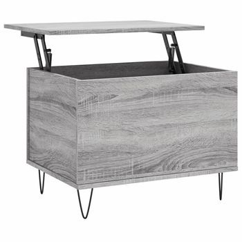 Mesa De Café - Mesa De Centro Madera Contrachapada Gris Sonoma 60x44,5x45 Cm
