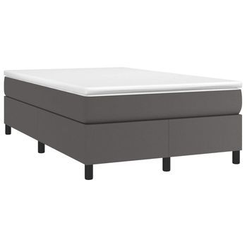 Cama Tapizada 193x123x33,5 Cm Vinilo - Gris