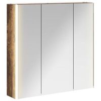 armario con espejo de bano roble ahumado 735 x 155 x 70 cm vidaxl