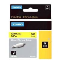 dymo 18056 s0718310 original label tape 12mm x 15m black on yellow