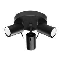 plafon vinivi negro 3 luces