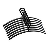 percha de plastico rack negro - 50 piezas