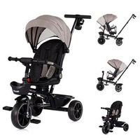 triciclo con capota y mango parental max sport de chipolino - latte