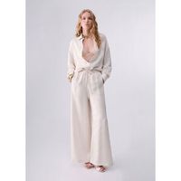 liu jo pantalones pantalones jacquard con encaje valencienne para mujer