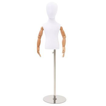 Maniquí Ajustable De 120-157 Cm Con Base Unisex Pp Blanco Vidaxl