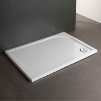 plato de ducha 100x70 h3 cm en resina de marmol blanco  klio