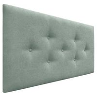 dhome cabecero de tela acualine con 3 hileras intercaladas de botones y patas cabezal tapizado cama lujoverde agua 110cm