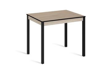 Mesa de cocina alta fija 110x70 cm roble pata negro