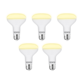 Aigostar - Pack de 5 Bombilla LED E27 12W R80,cálida luz 3000K, 1170 lúmenes, Ángulo 170°, No regulable