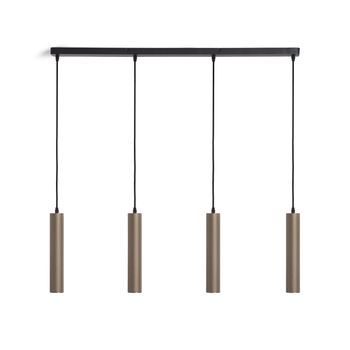 Lámpara Colgante Aluminio Aritz 4 Focos Bronce