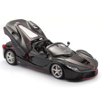 Coche Burago Ferrari En Metal Negro Aperta A Escala 1/24