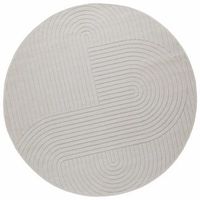 alfombras de area redondo palmeras crema o 160 cm poliester vidaxl