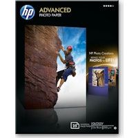 hp papel fotografico satinado con brillo advanced - 25 hojas13 x 18 cm sin bordes