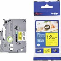 brother tze-631s original p-touch label tape 12mm x 4m black on yellow