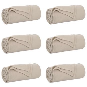 Mantitas De Sofá 6 Uds. Beige 270 X 240 Cm 5.08 Kg Lana Vidaxl