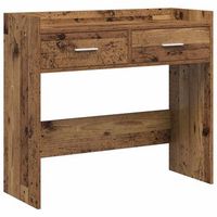 mesa consola madera envejecida 90 x 35 x 80 cm vidaxl