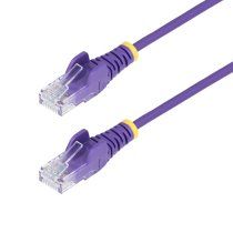 StarTech.com Cable de Red Ethernet CAT6 Delgado sin Enganches Morado de 7m - Cable RJ45 Snagless Slim 28AWG - Alambre de Cobre Puro - PoE 100W - con Alivios de TensiÃ³n - LSZH - Probado con Fluke