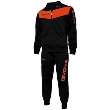 Givova Chándal Ensemble enfant survêtement noir et orange fluo para niño