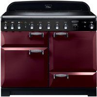 rangemaster elan deluxe ela110eicy 110 cm electric induction range cooker - cranberry  chrome cranberry