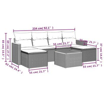Conjunto De Sofás Para Exterior (incluye Cojines, Juego De 7 Piezas)