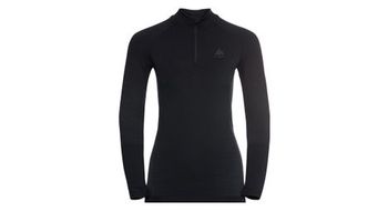 Maillot de manga larga odlo performance  strong warm eco  strong  gris de 1 2 cremallera para mujer
