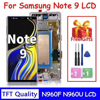 Nueva pantalla LCD Note9 para Samsung Note9, ensamblaje de digitalizador de pantalla táctil para Samsung Note 9 N960F N960U N9600 con marco LCD