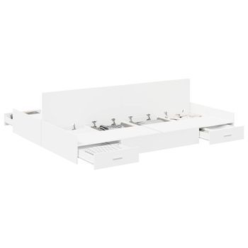 Cama Matrimonial | Cama Para Adulto | Cama Con Almacenamiento 150 X 200 Cm Madera Contrachapada