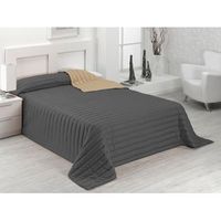 colcha bicolor multiuso tutto 300x270 cm - arenagris disponible en varias medidas y colores - cama 200
