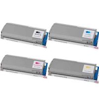 compatible multipack oki c7100 printer toner cartridges 4 pack -41963008