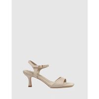 kamome trends zapatos de tacon sandalia delfa beig para mujer