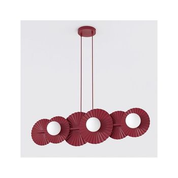 Lámpara de techo drino granate (6 luces)