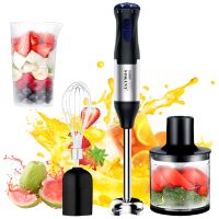 batidora de mano 4 en 1 de 1000w cuerpo de acero inoxidable bajo nivel de ruido 36-45db para mezclarbatirpurificarpicar en la cocina del hogar