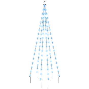 Árbol De Navidad En Asta De Bandera 108 Led Azul 180 Cm Vidaxl