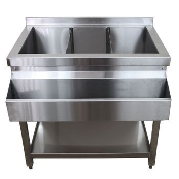 Barra De Coctelería Elegante Acero Inoxidable Para Preparar Cócteles 84cm