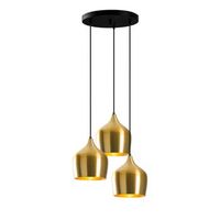 lampara de techo dodo-6278 oro metal 46x46x124 cm