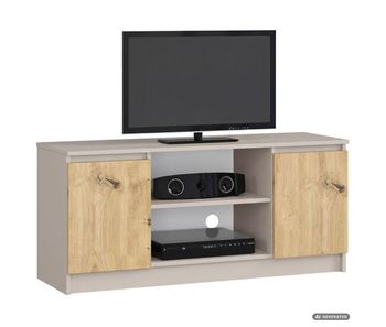 Mueble tv cachemira 120 cm 2 puertas color roble artisan mate 2 estantes 120x40x55 cm