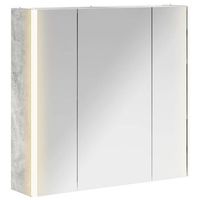 armario con espejo de bano gris concreto 635 x 155 x 605 cm vidaxl