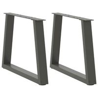 patas para mesa de centro en forma de v 2 unidades antracita 70 x 42-433 cm acero vidaxl