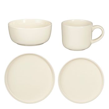 Juego de vajilla ozzu blanco roto  h32xb28xl28.5cm