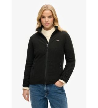 Superdry para mujer. W2012375A Polar Fleece negro (S), Casual, Poliéster