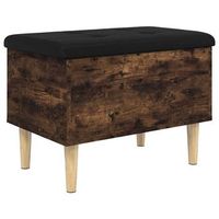 banco interior  banco con almacenaje madera ingenieria roble ahumado 62x42x46cm