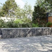 cesta de gaviones  gavion para piedras  gavion decorativo con cubierta hierro galvanizado 300x100x50 cm cfw807360