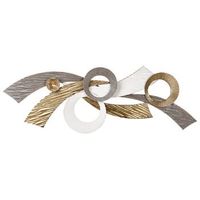 decoracion de pared de metal glamorosa moderna hecha a mano con acabado dorado 90 x 31 cm timahoe