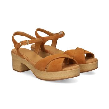 Unisa Sandalias Con Plataforma Mujer - Marrón Talla 37
