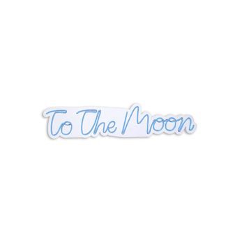 Iluminación Led Decorativa De Plástico To The Moon Azul 16x72x2 Cm