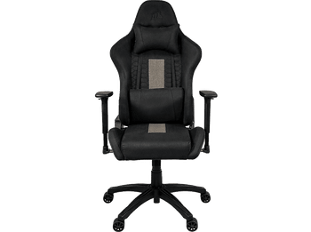 Silla gaming - Corsair TC100 Relaxed, Transpirable, Reposabrazos 2D, Inclinación 160°, Negro y gris