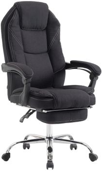 Silla de oficina giratoria regulable en tela negro
